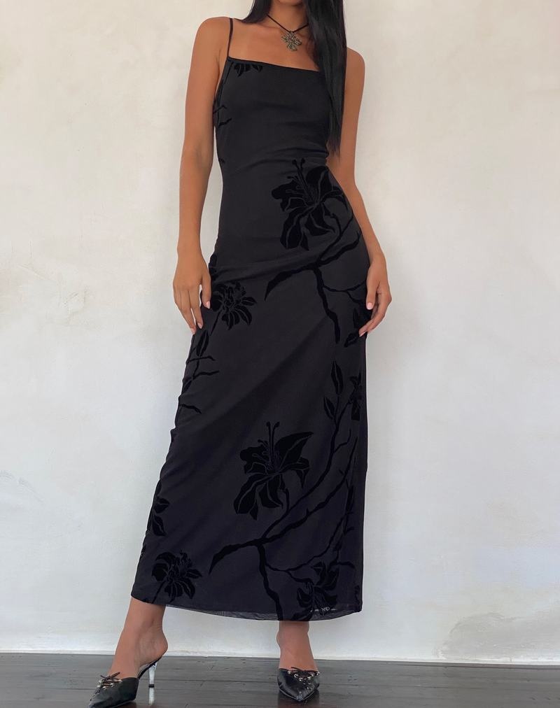 Women's Motel Rocks Nodu Maxi Dress Black | JDQ459BW