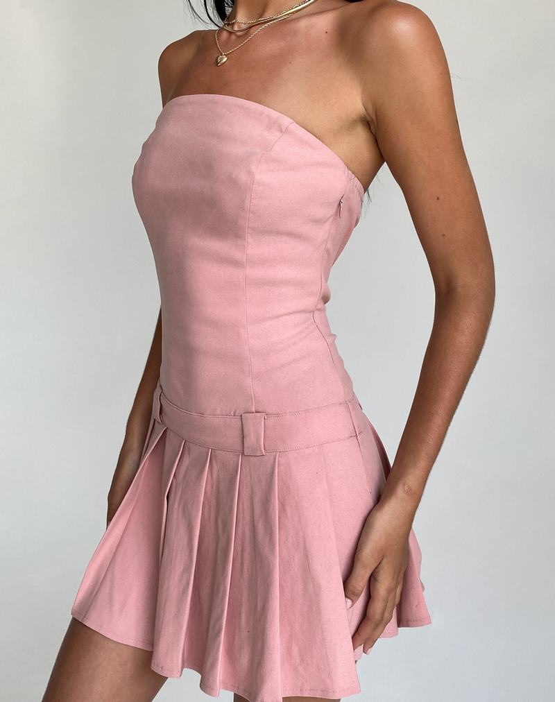 Women's Motel Rocks Payoda Bandeau Mini Dress Pink | CJU7079UN