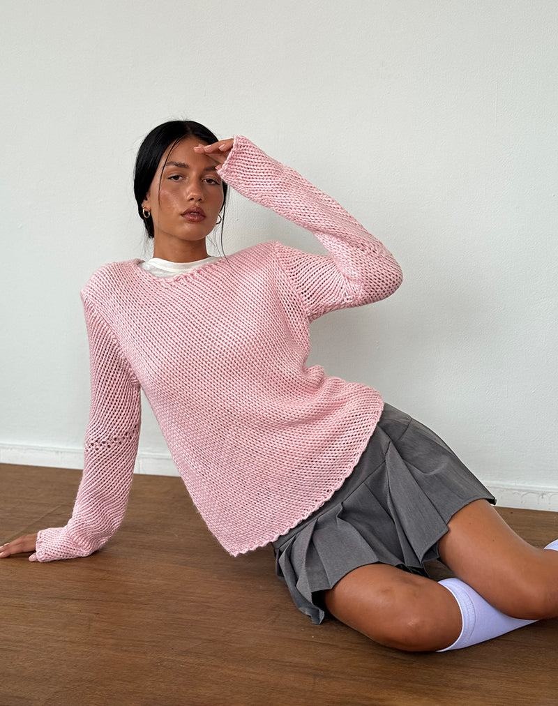 Women's Motel Rocks Ranvir Knitted Jumpers Pink | TWY672MW