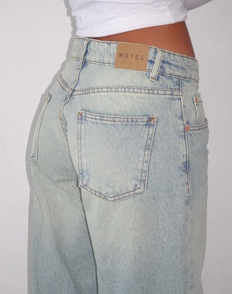 Women's Motel Rocks Roomy Extra Wide Low Rise Jeans Light Blue | VTO5053QG