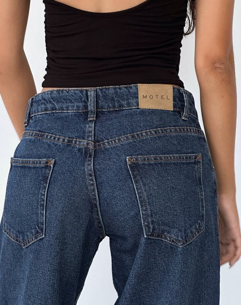 Women's Motel Rocks Roomy Extra Wide Low Rise Jeans Dark Blue | BDH7421RY