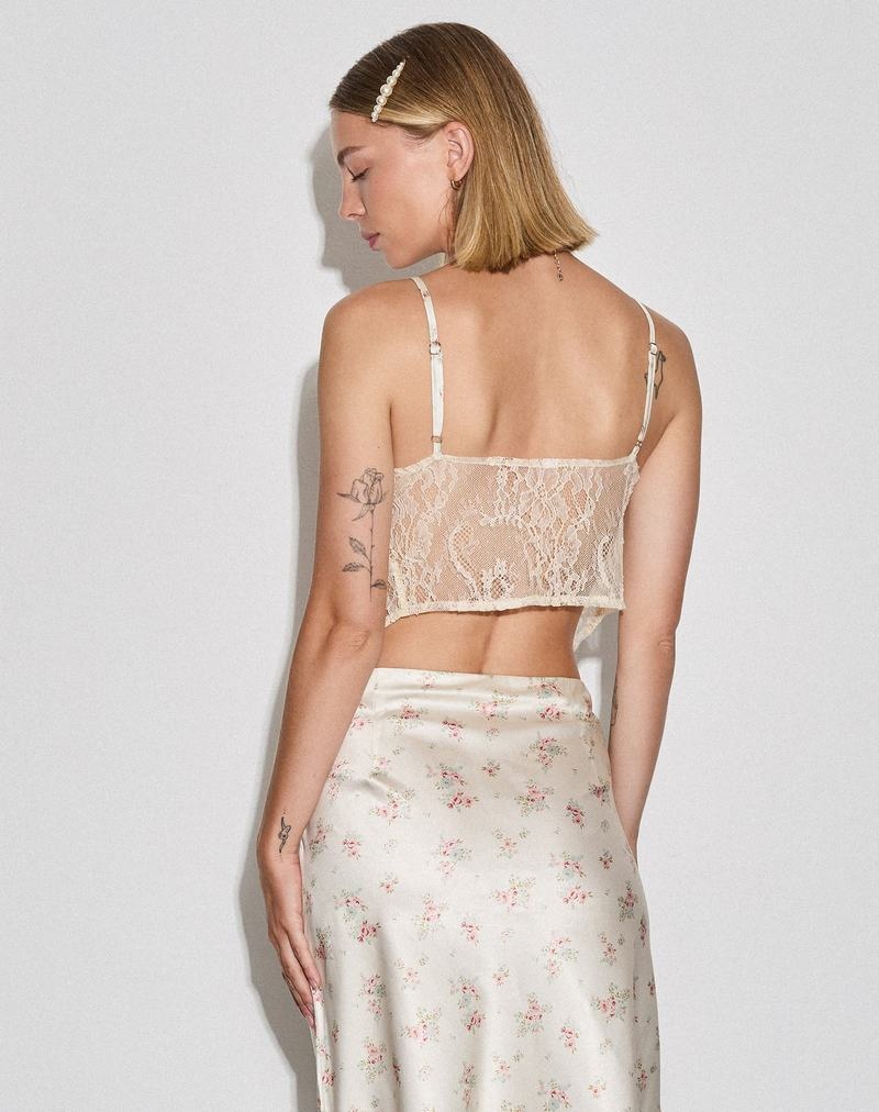 Women's Motel Rocks Sahira Lace Cami Tank Top White | YGB4561RM