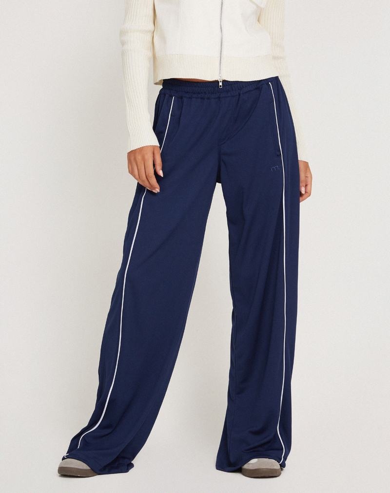 Women's Motel Rocks Shobi Wide Leg Joggers Navy | NCJ4848GQ