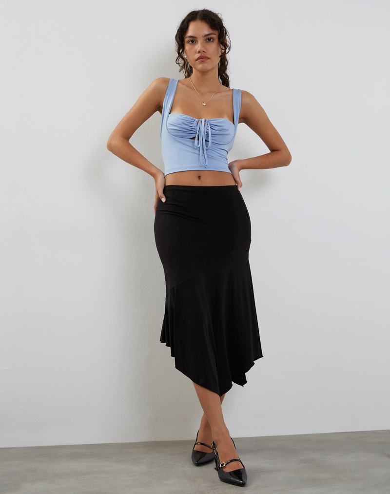 Women's Motel Rocks Ulani Cropped Tops Blue | WMA1619HS