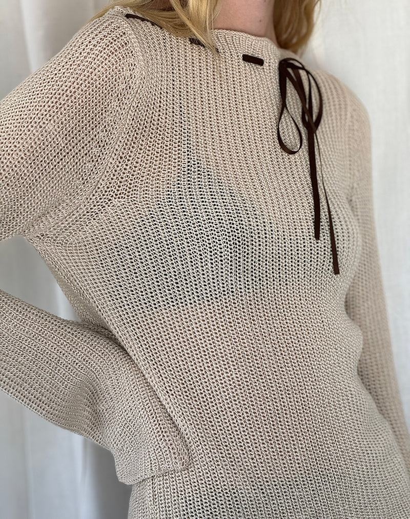 Women's Motel Rocks Valorie Knit Jumpers Beige | XKD3939RR