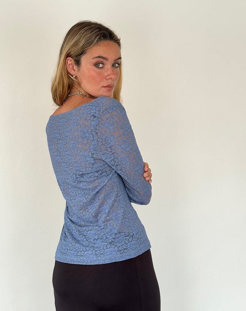 Women's Motel Rocks Zatin Asymmetrical Cardigan Blue | UFW581XF